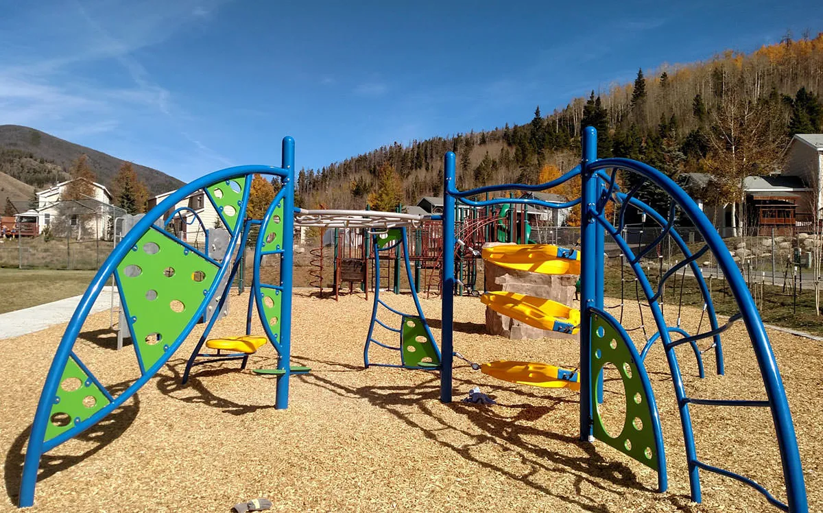 Elementary School outdoor playground equipment at Dillon Valley Elementary in Dillon, CO